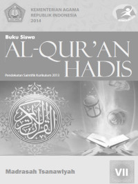 Image of QURAN HADIS UNTUK ,TS KELAS VII KURIKULUM 2013
